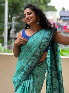 Jamdani Inspired Bengal Cotton Saree ( Without Blouse ) | LP110