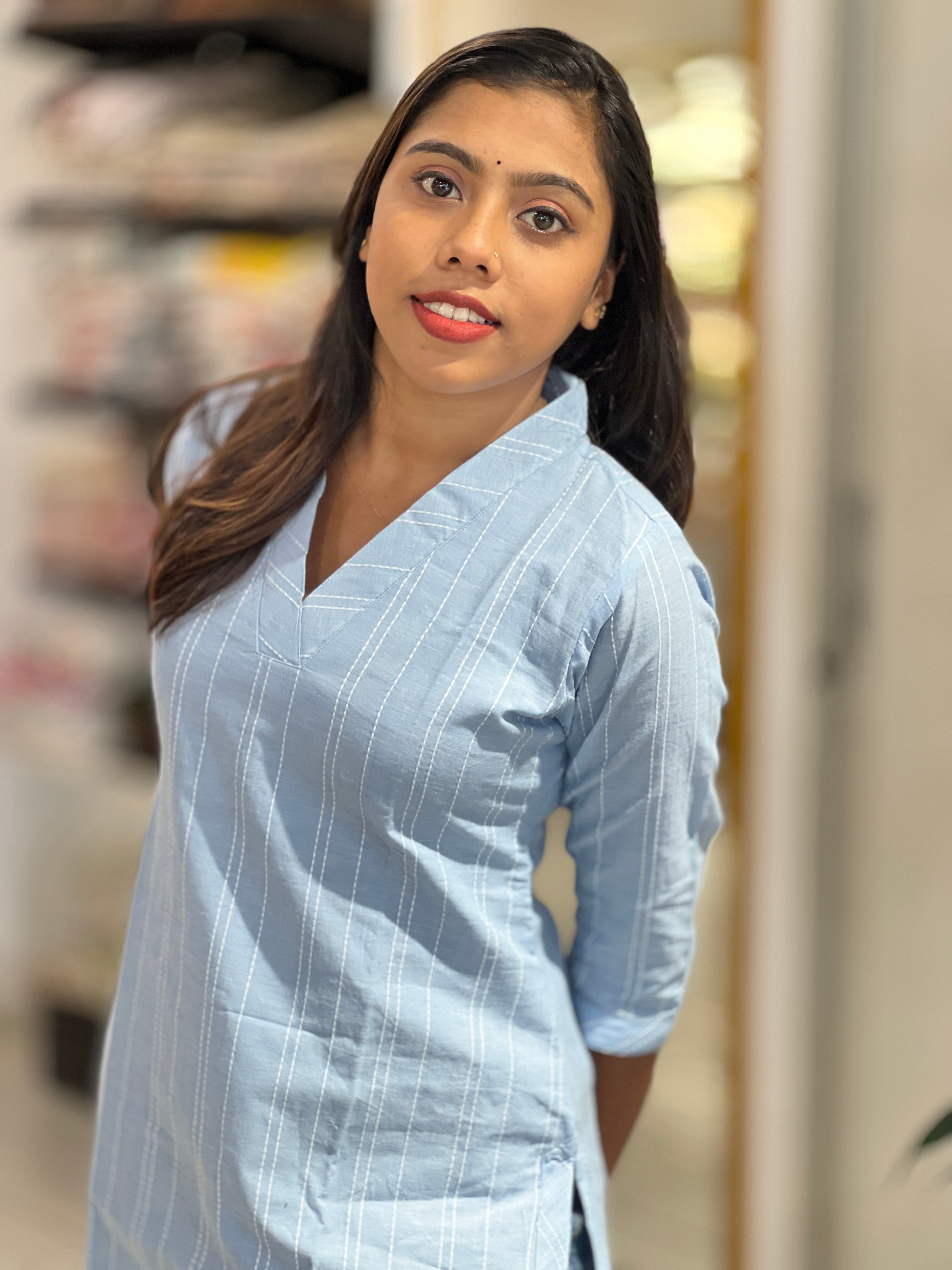 Thread Woven Cotton Kurta | SV286