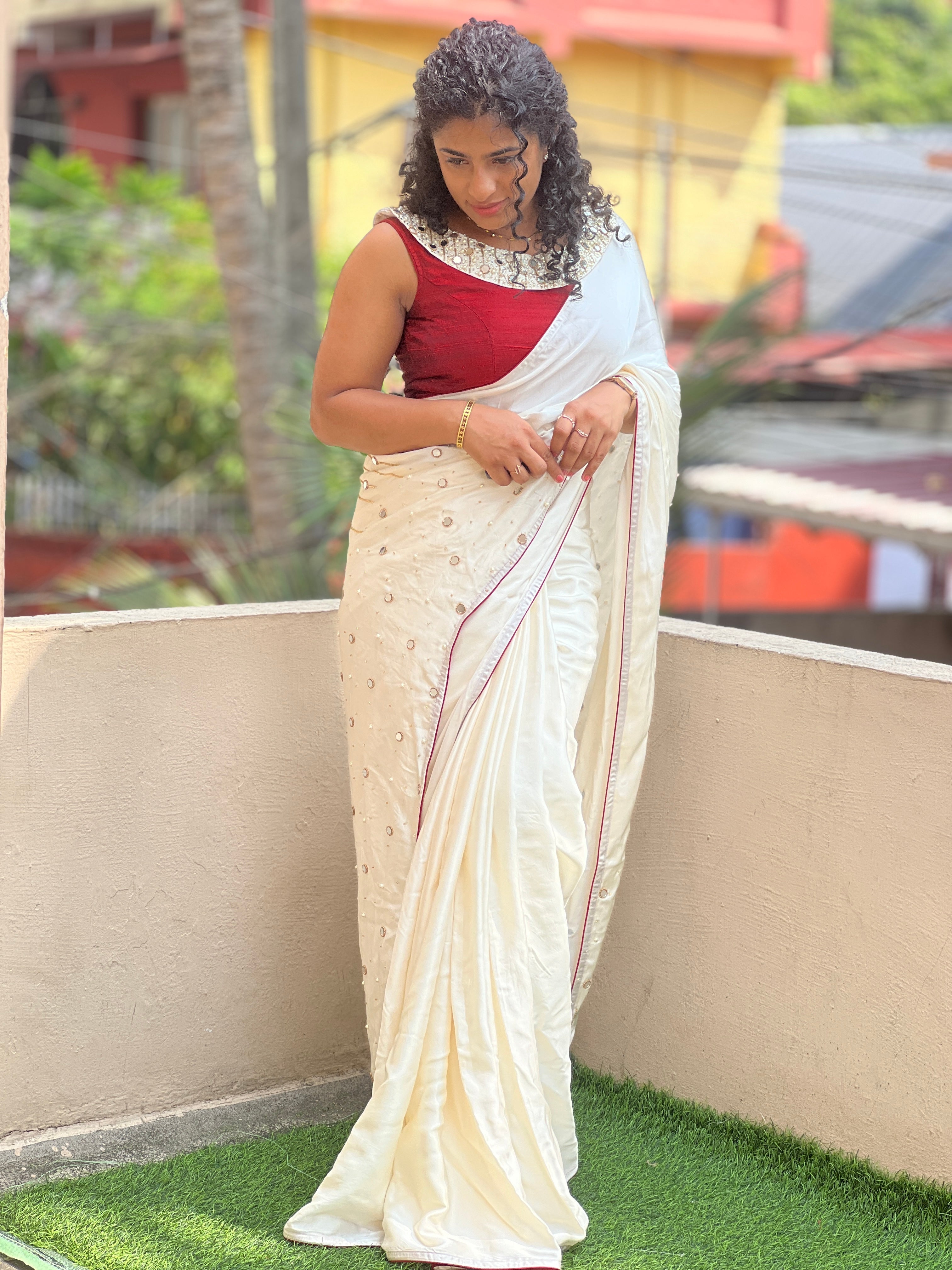 Heavy Pallu Detailing in Pure Modal Saree | VFC425
