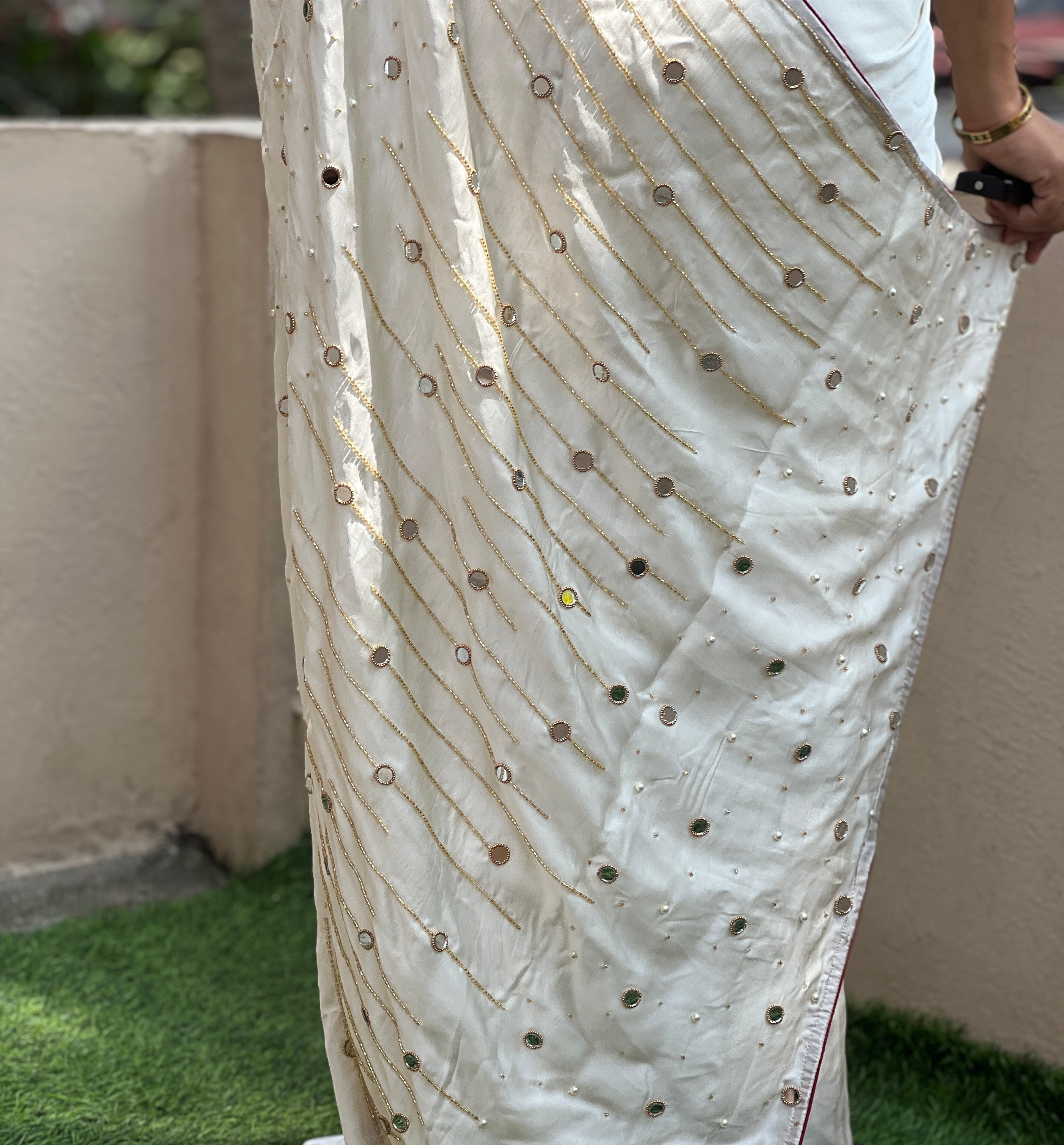 Heavy Pallu Detailing in Pure Modal Saree | VFC425