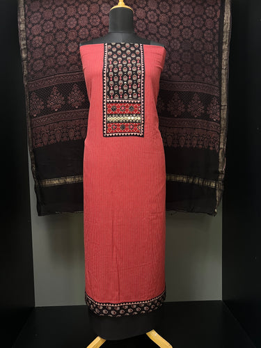 Kantha Weaving Patterned Cotton Salwar Set |  DE150