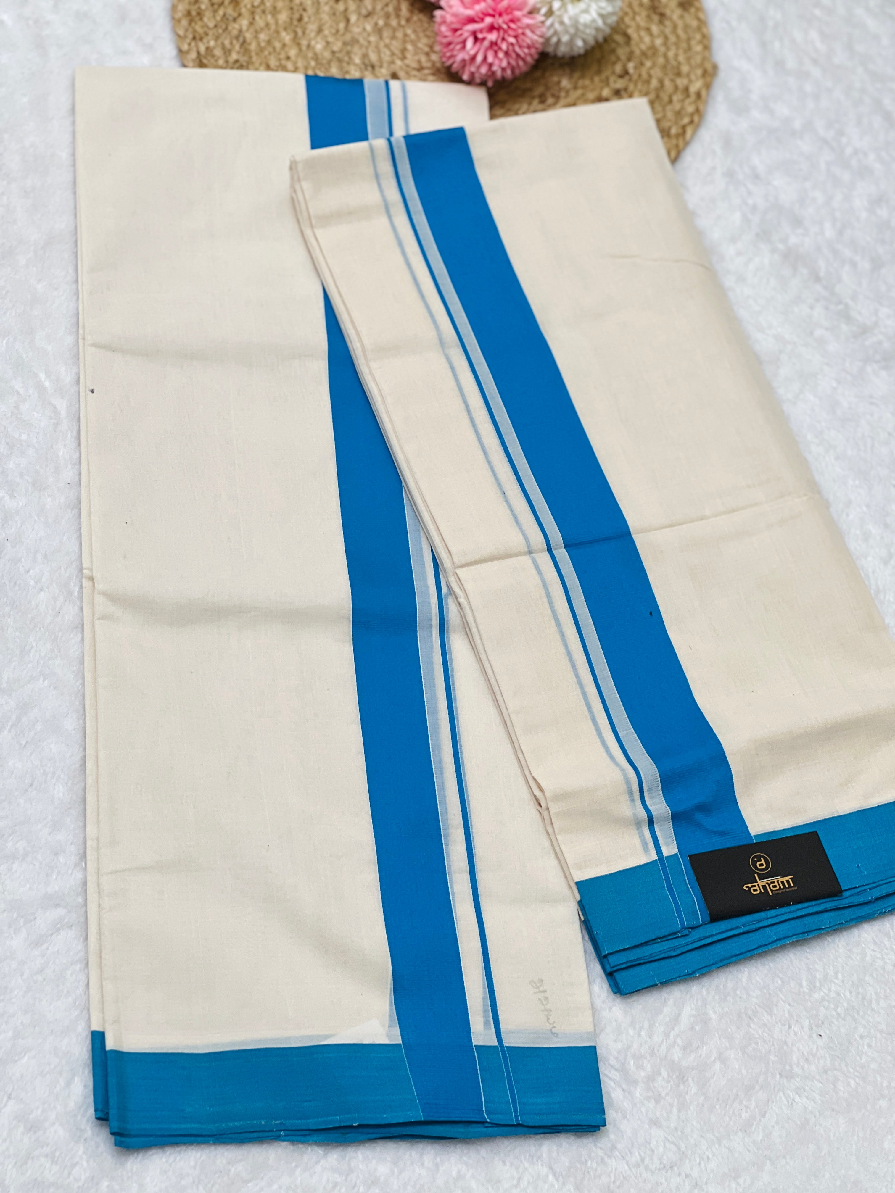 Kara Border Detailed Kerala Cotton Set Mundu | KL332