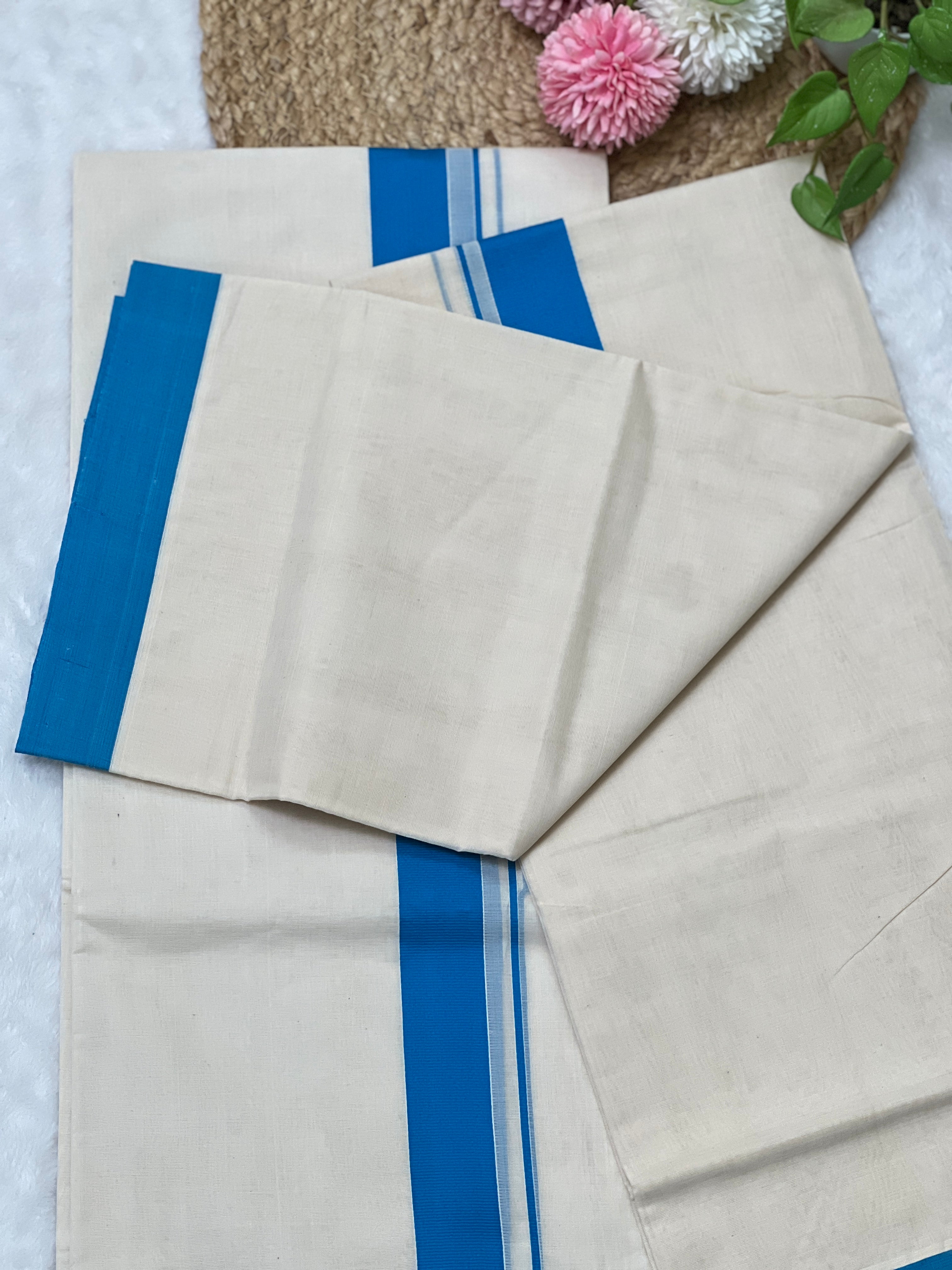 Kara Border Detailed Kerala Cotton Set Mundu | KL332