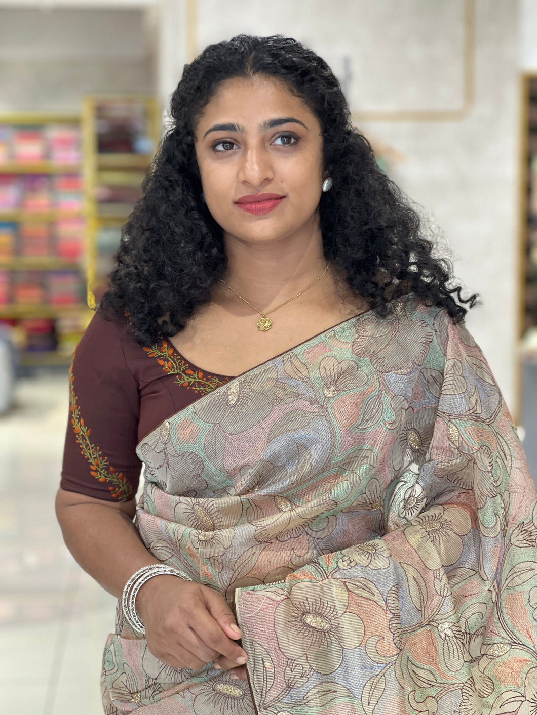 Floral Patterned Supernet Kota Saree | SBS1041