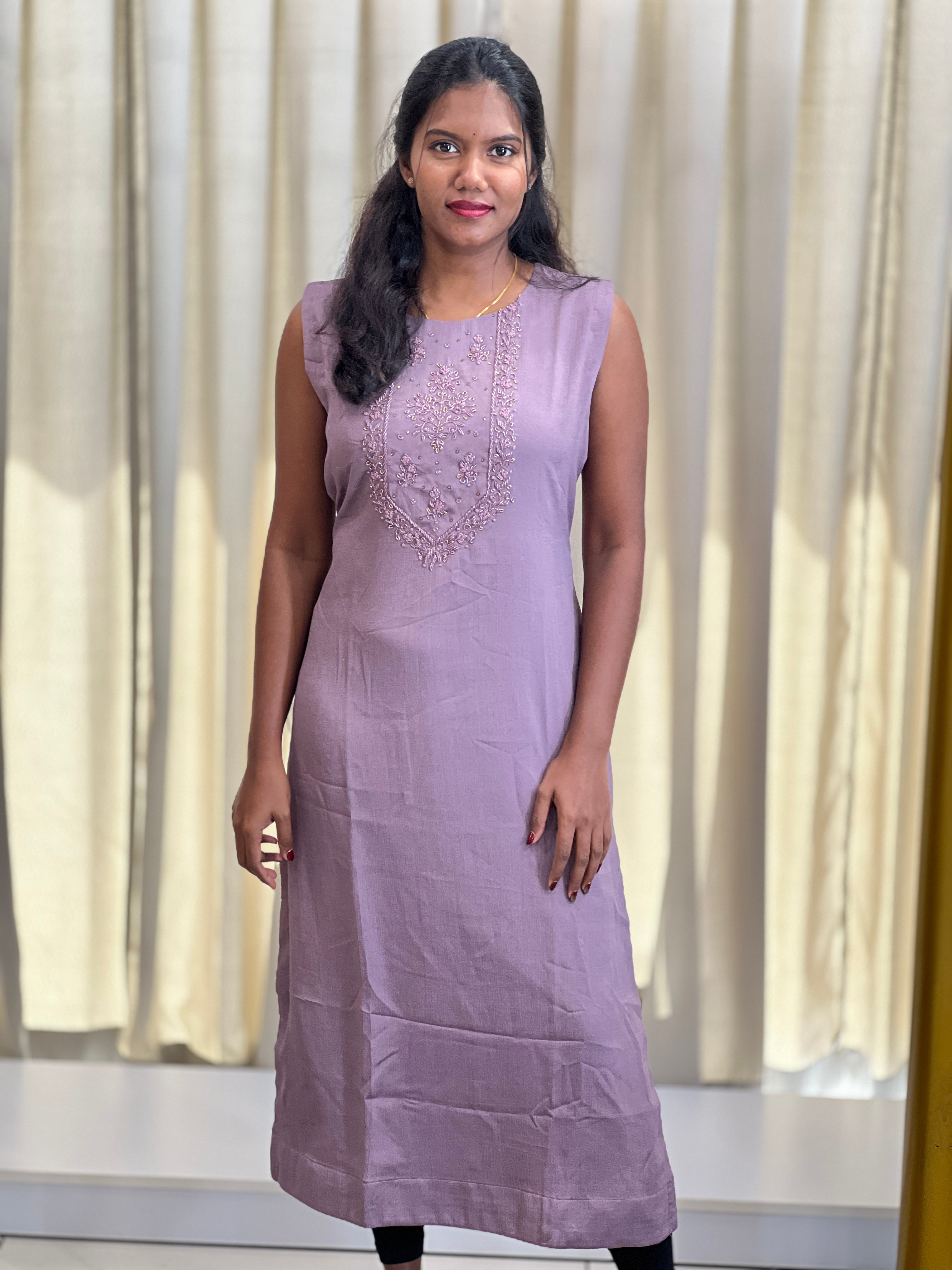 Cut Beads & Beads Detailed Georgette Kurta | NAI111