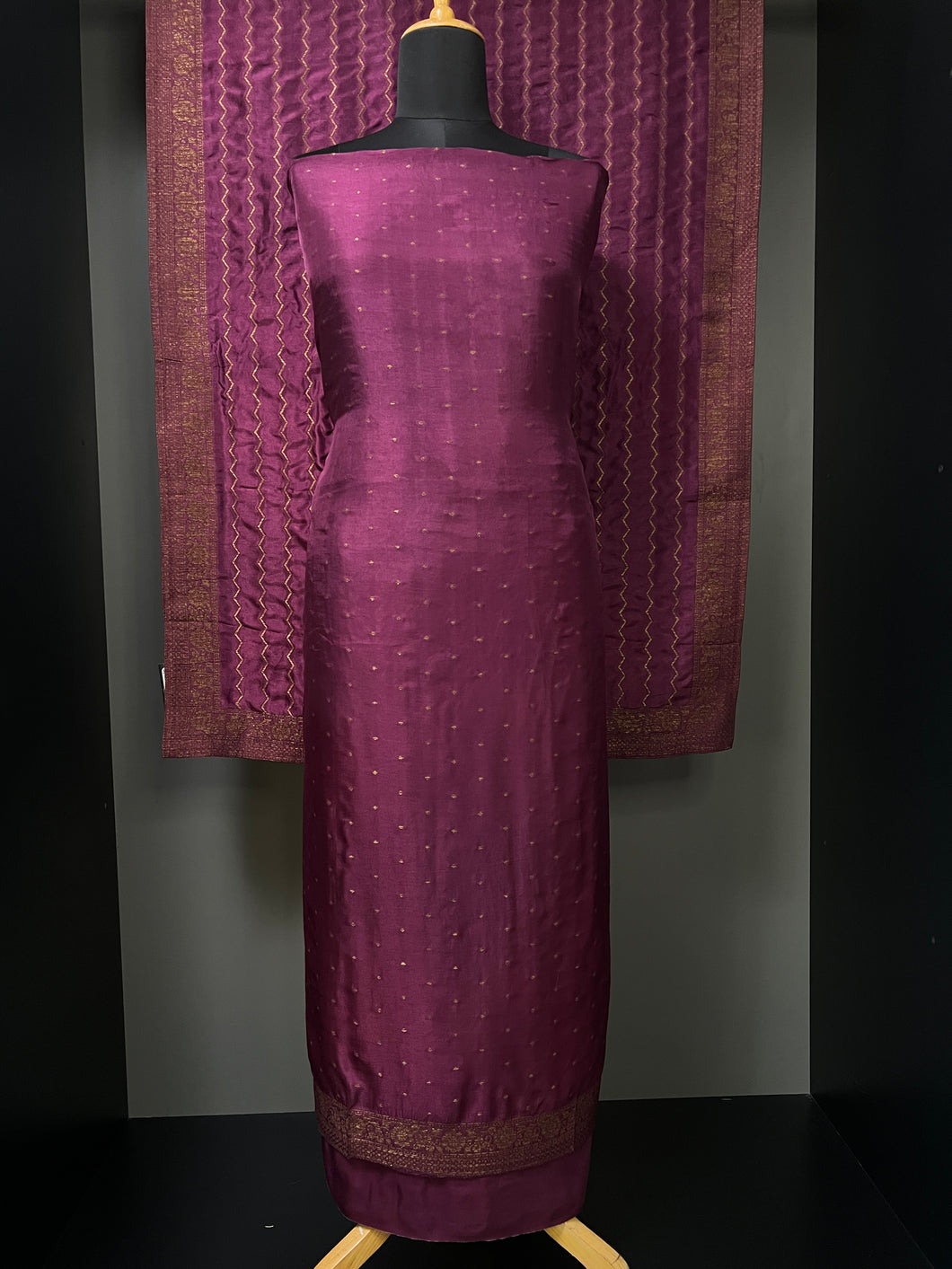 Zari Butta Weaved Banarasi Silk Salwar Set  | MS793