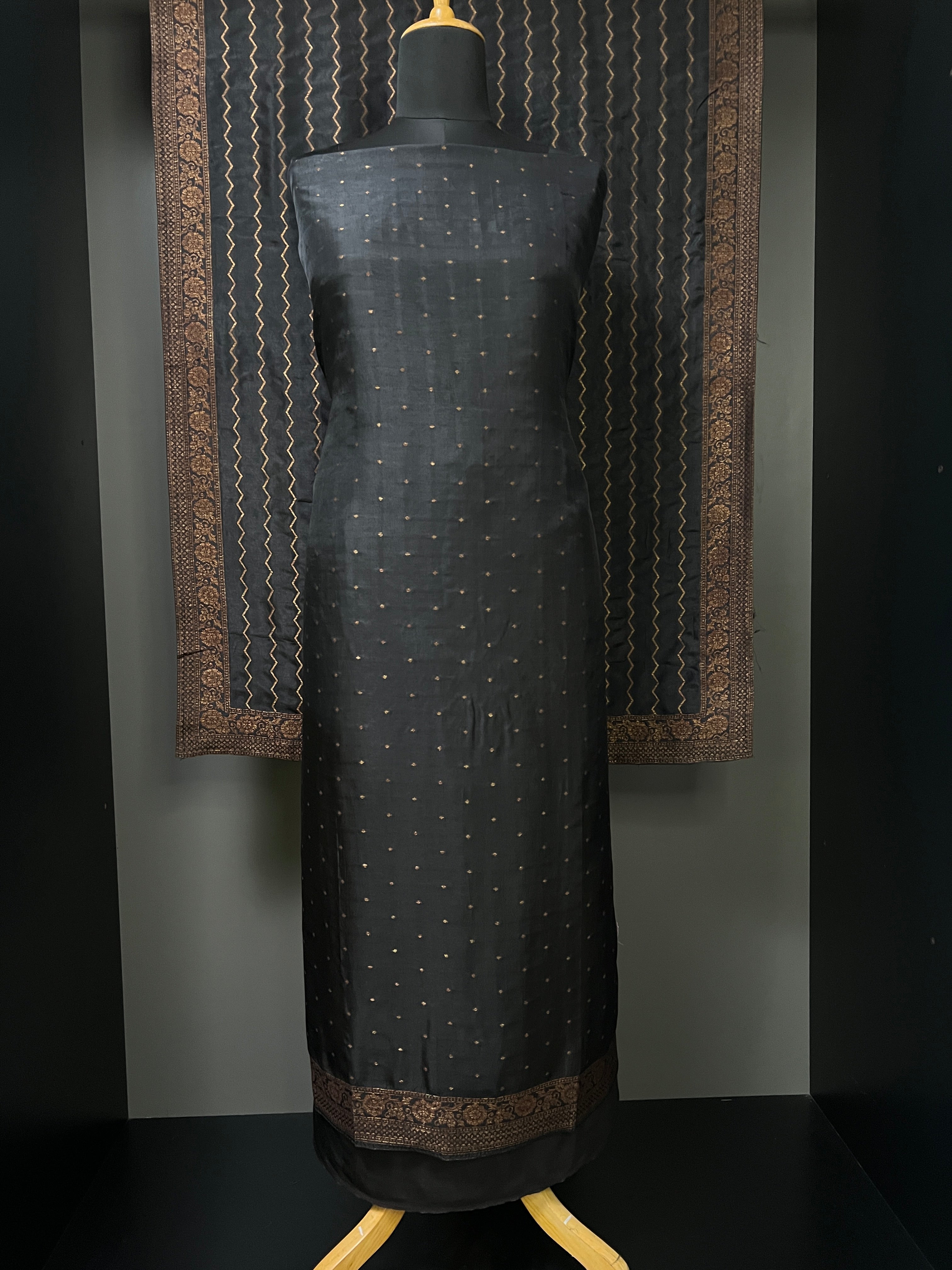 Zari Butta Weaved Banarasi Silk Salwar Set  | MS789