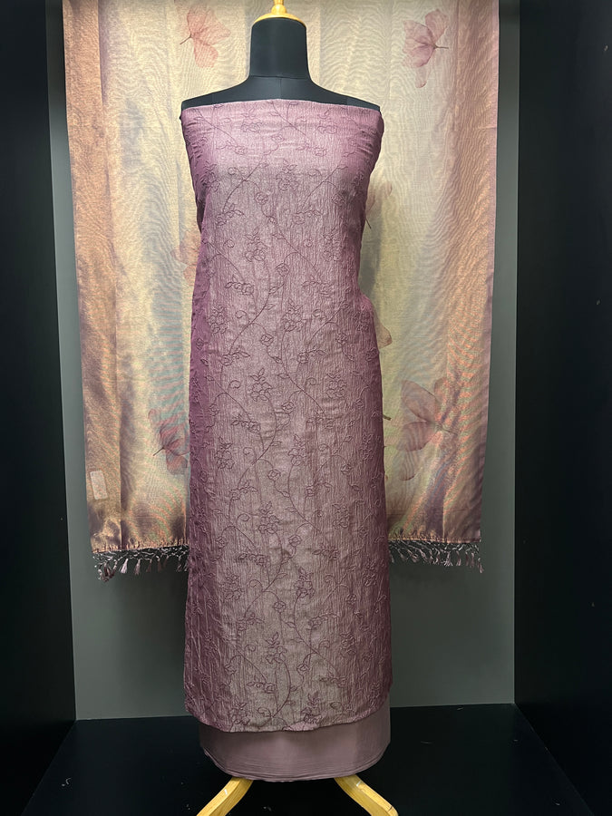 Point Embroidery Crushed Shimmer Organza Salwar Set |  MS834