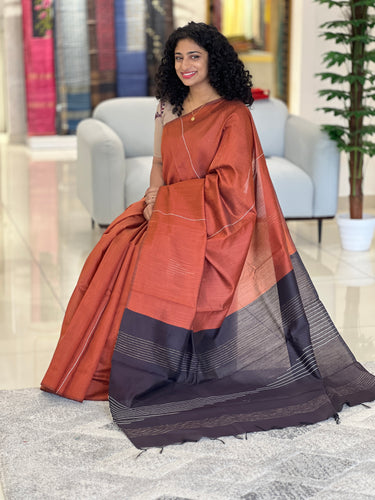 Kesiya Weaved Pattern Semi Tussar Saree | PD425