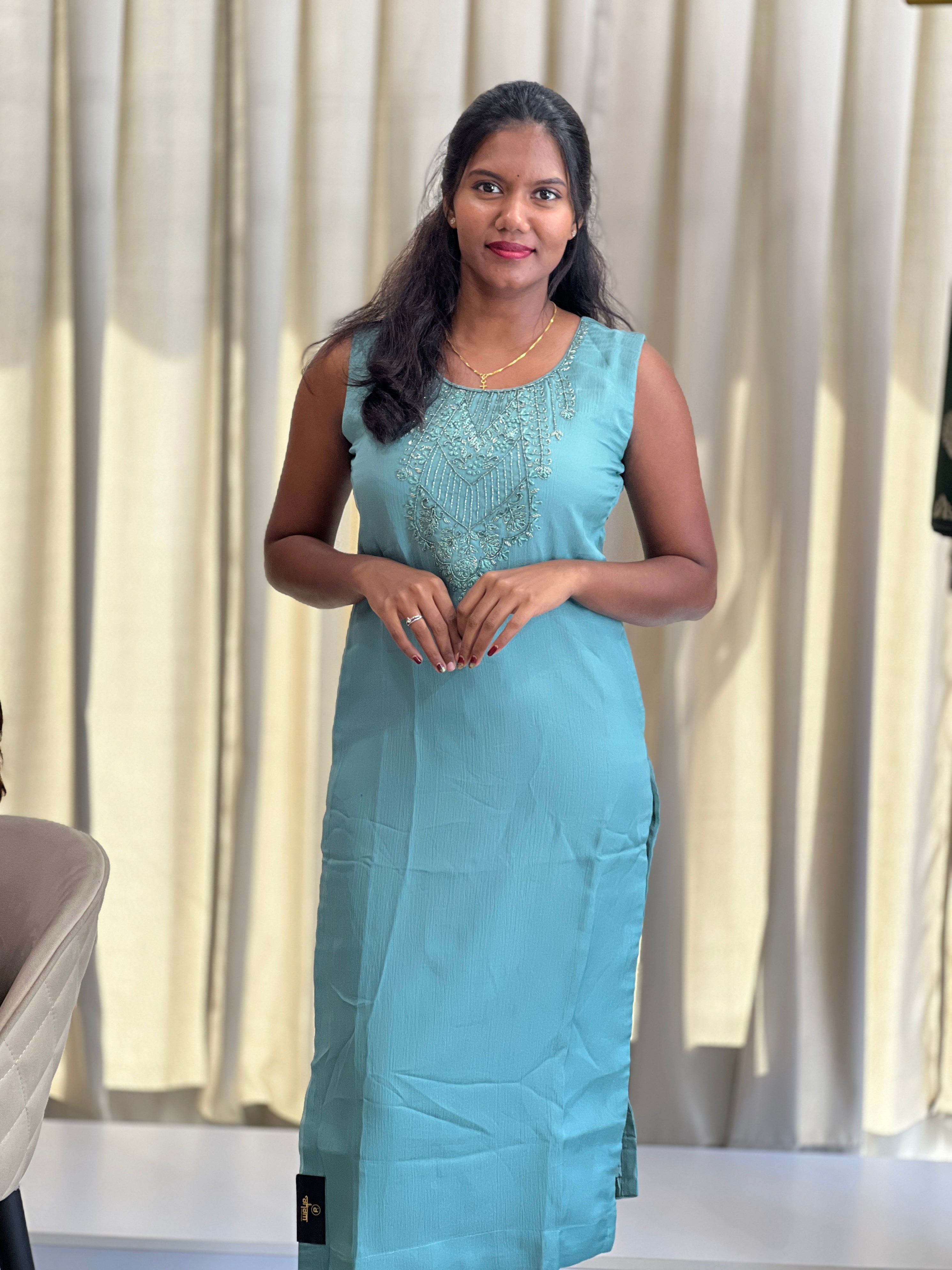 Cut Beads & Beads Detailed Georgette Kurta | NAI114