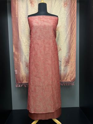 Point Embroidery Crushed Shimmer Organza Salwar Set | MS838