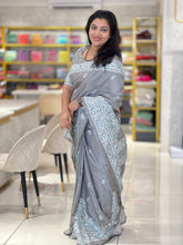 Batik Print With Hand Kantha Embroidery Detailed Semi Tussar Saree | GAR135