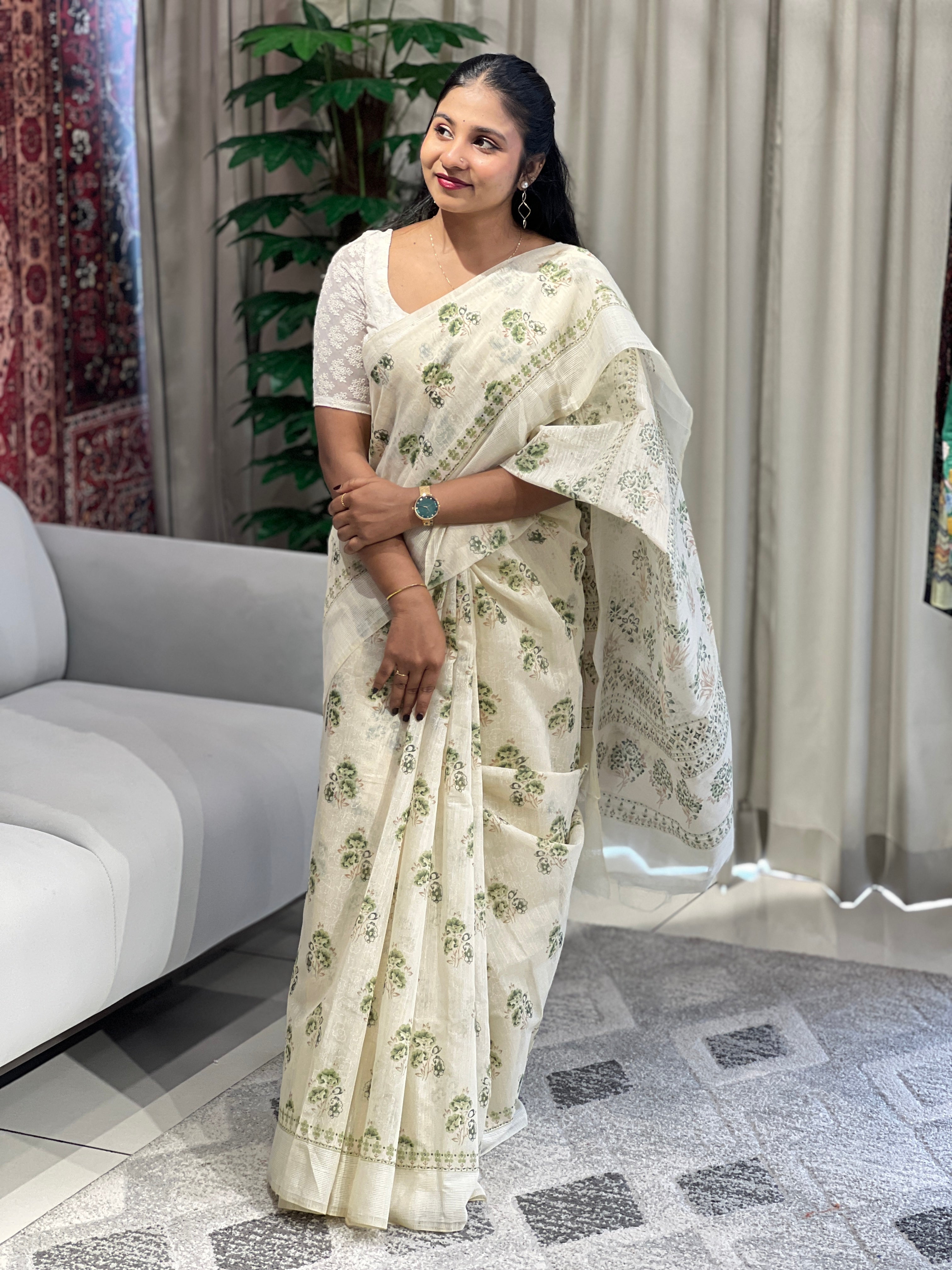 Printed Cotton Saree | VDA231
