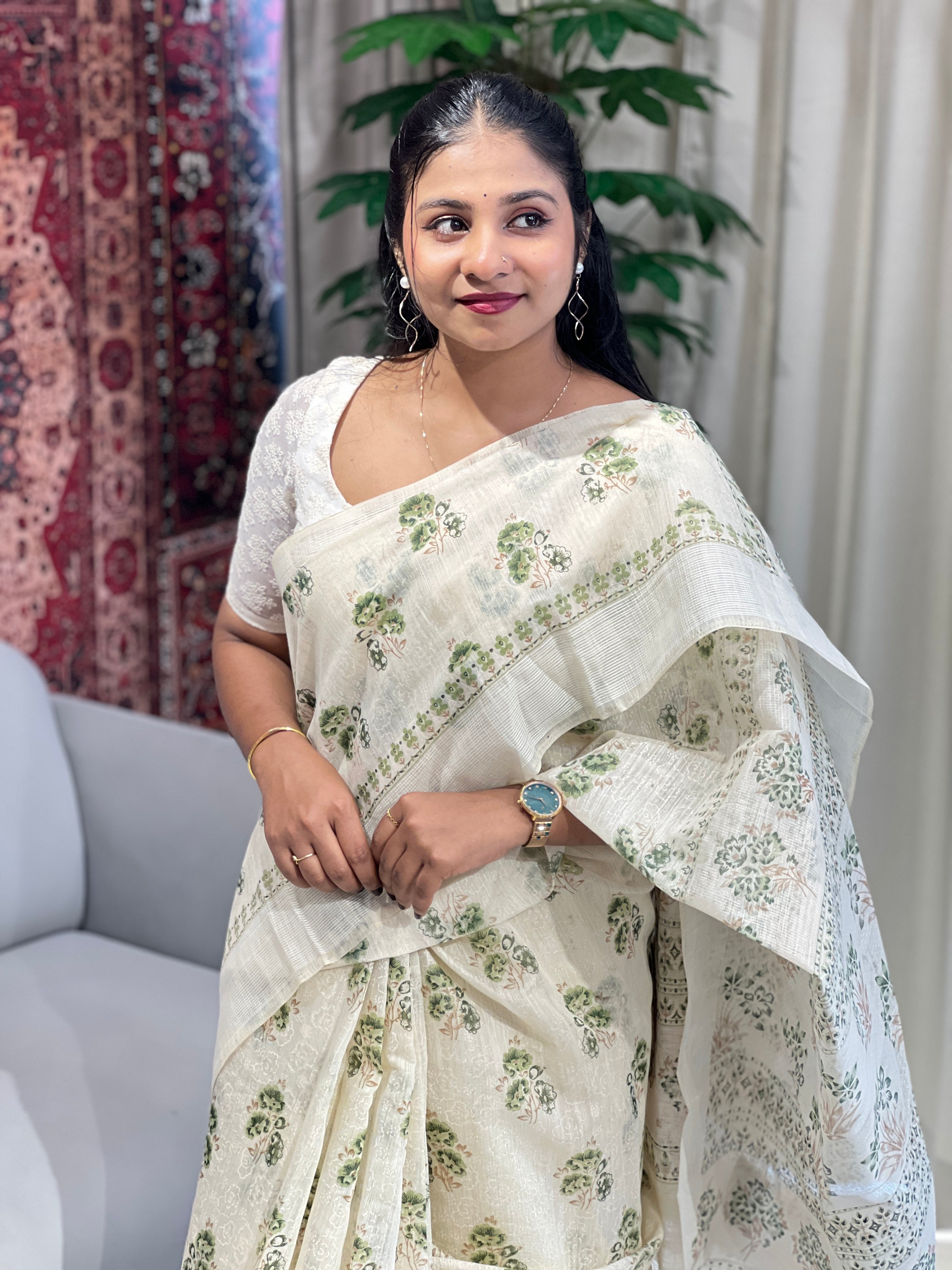 Printed Cotton Saree | VDA231