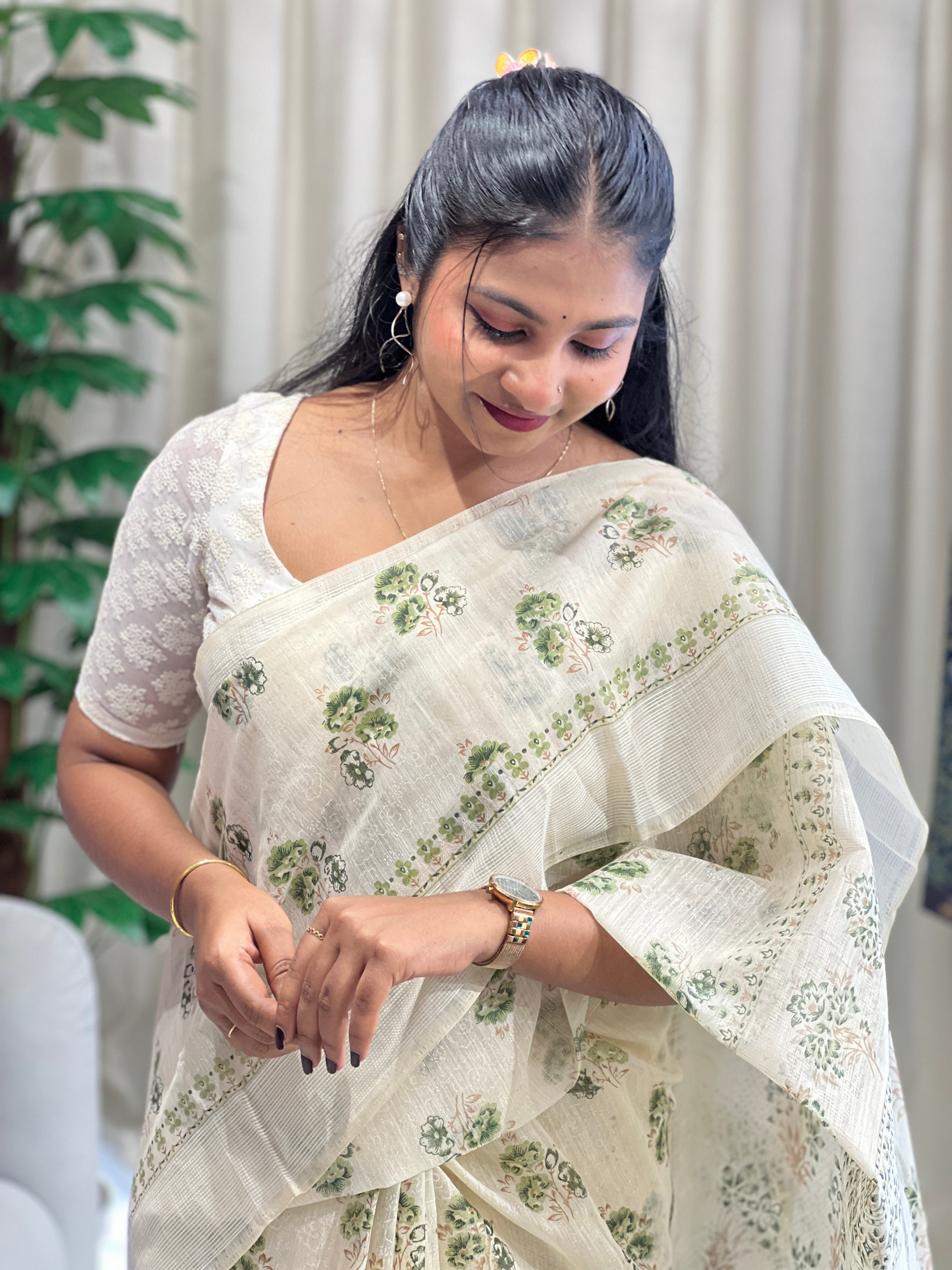 Printed Cotton Saree | VDA231
