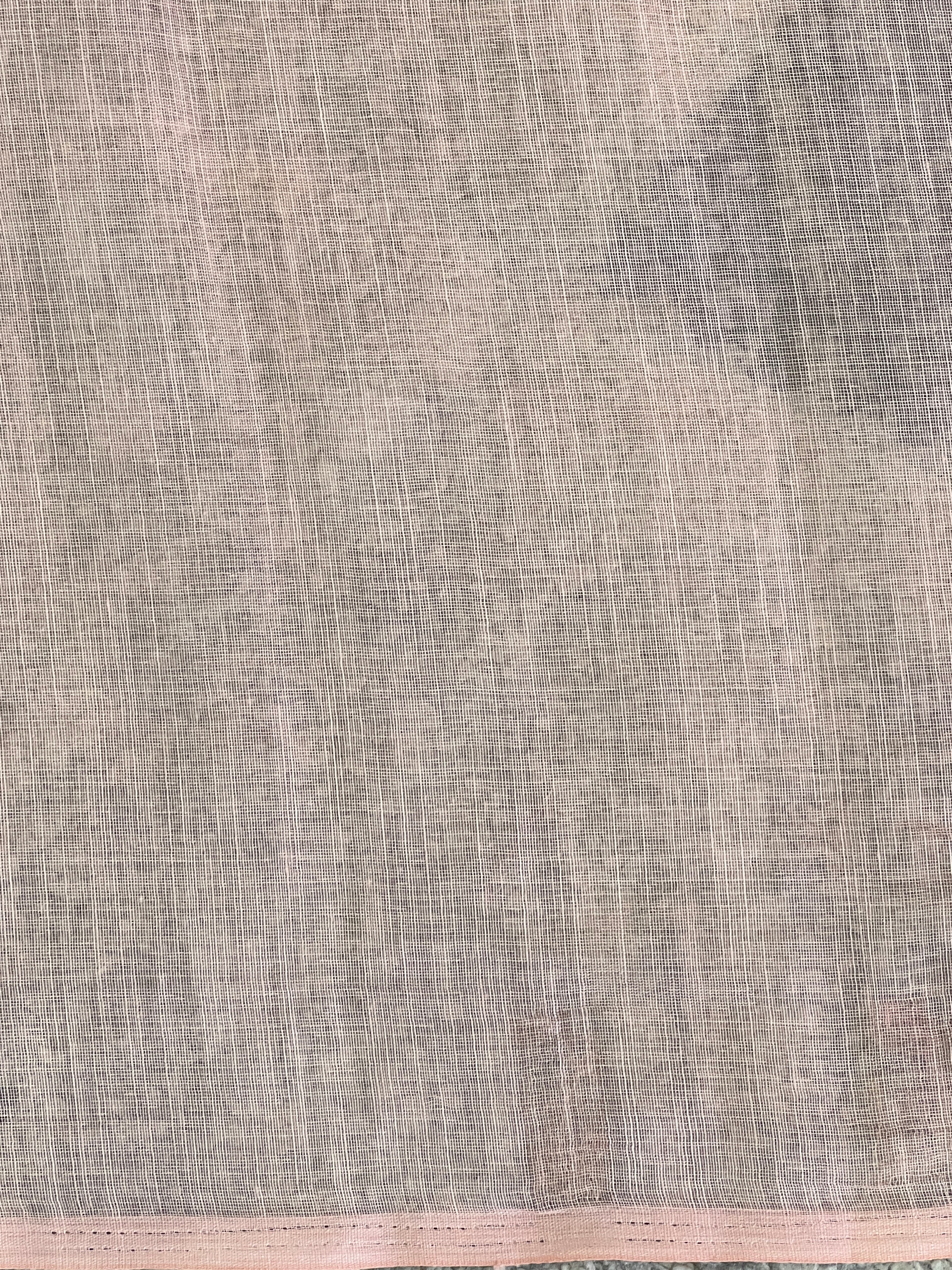 Floral Embroidered Linen Cotton Saree | RP794