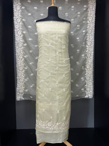 Machine Embroidery Organza Salwar Set | ZAH120