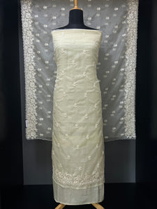 Machine Embroidery Organza Salwar Set | ZAH119
