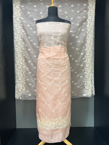 Machine Embroidery Organza Salwar Set | ZAH121