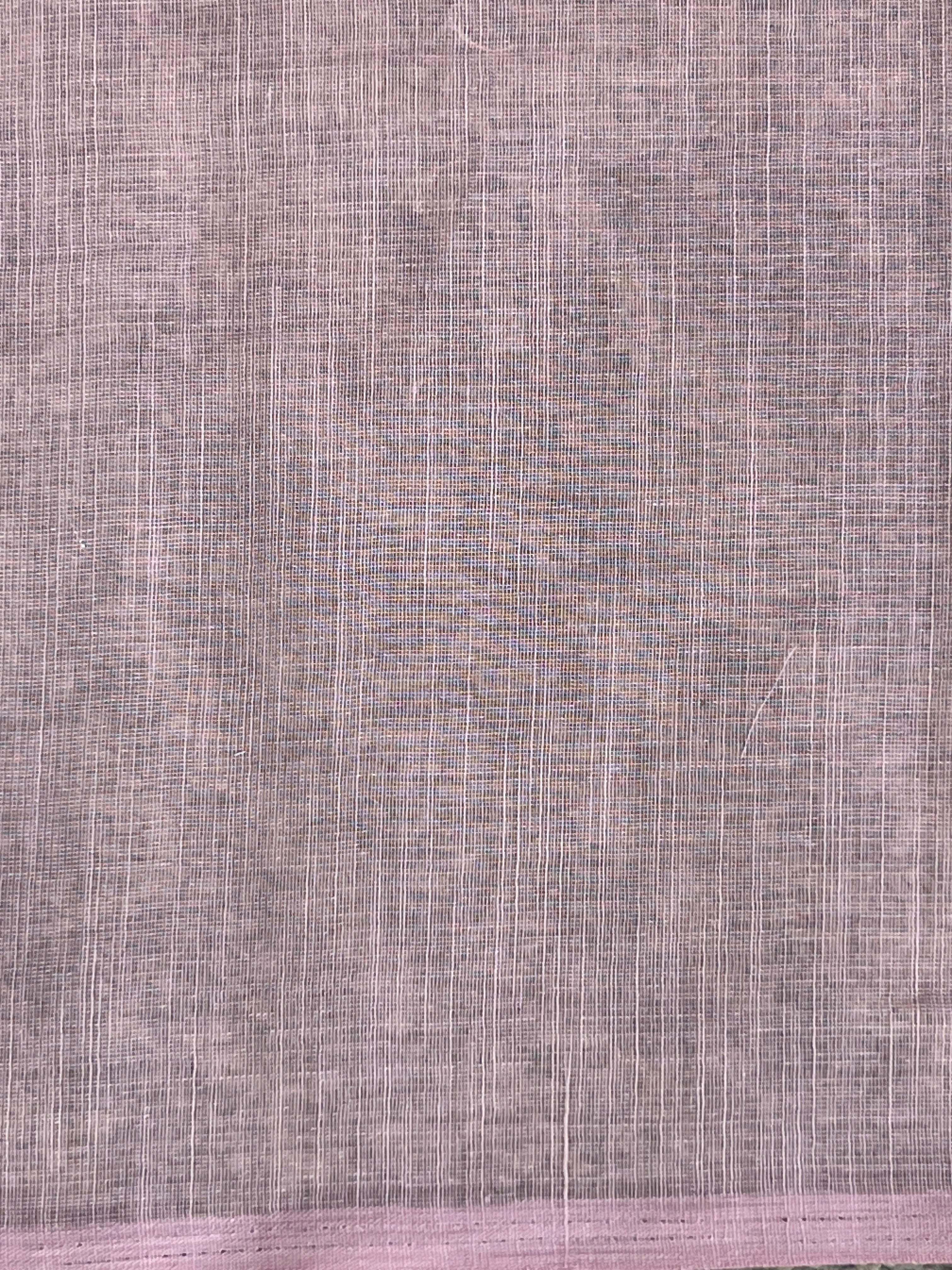 Floral Embroidered Linen Cotton Saree | RP793