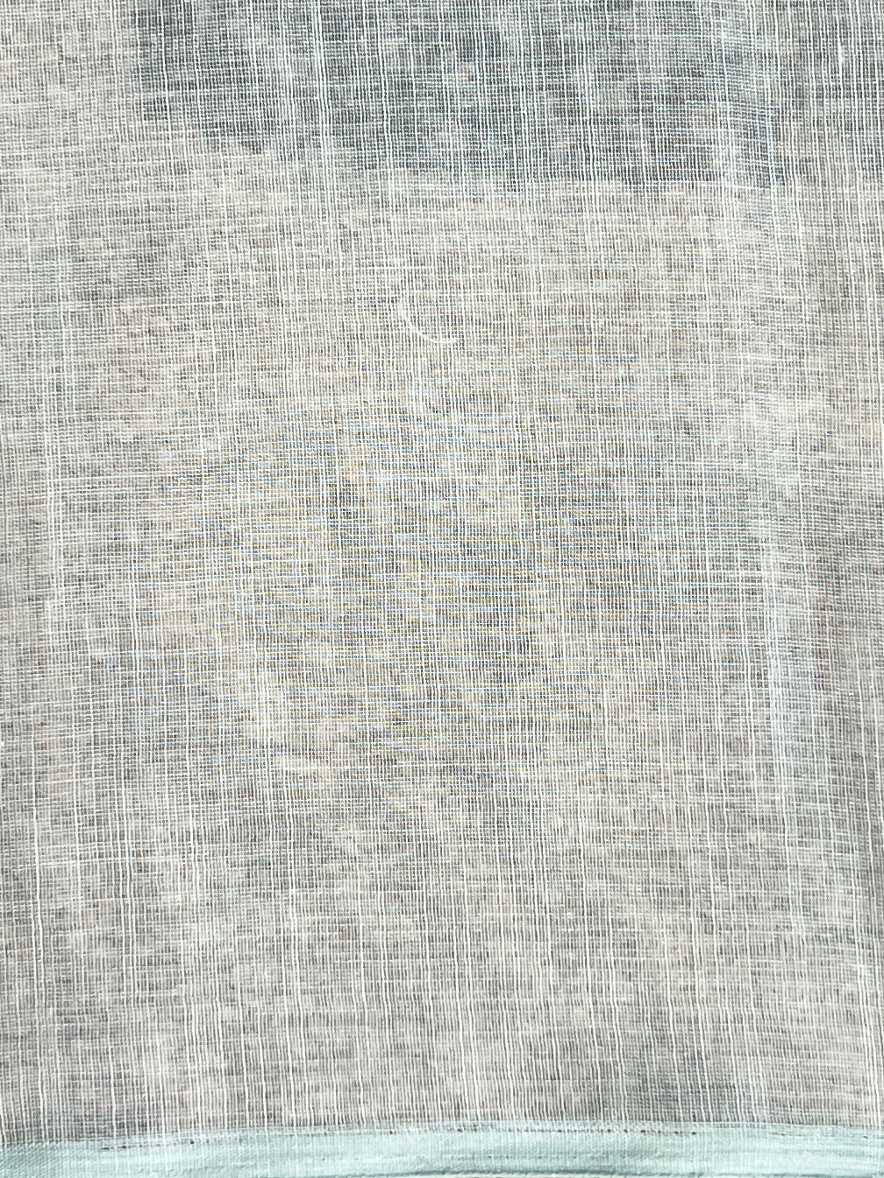 Floral Embroidered Linen Cotton Saree | RP797