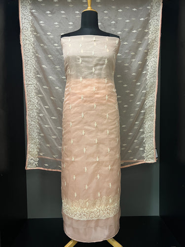 Machine  Embroidery Organza Salwar Set | ZAH126