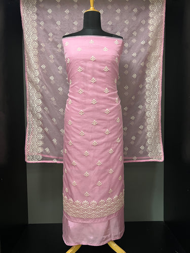 Machine Embroidery Organza Salwar Set | ZAH128