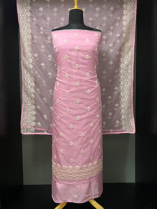Machine Embroidery Organza Salwar Set | ZAH128