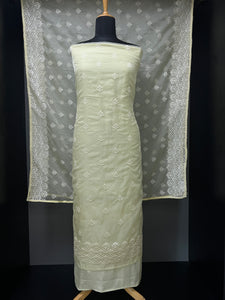 Machine Embroidery Organza Salwar Set  | ZAH127