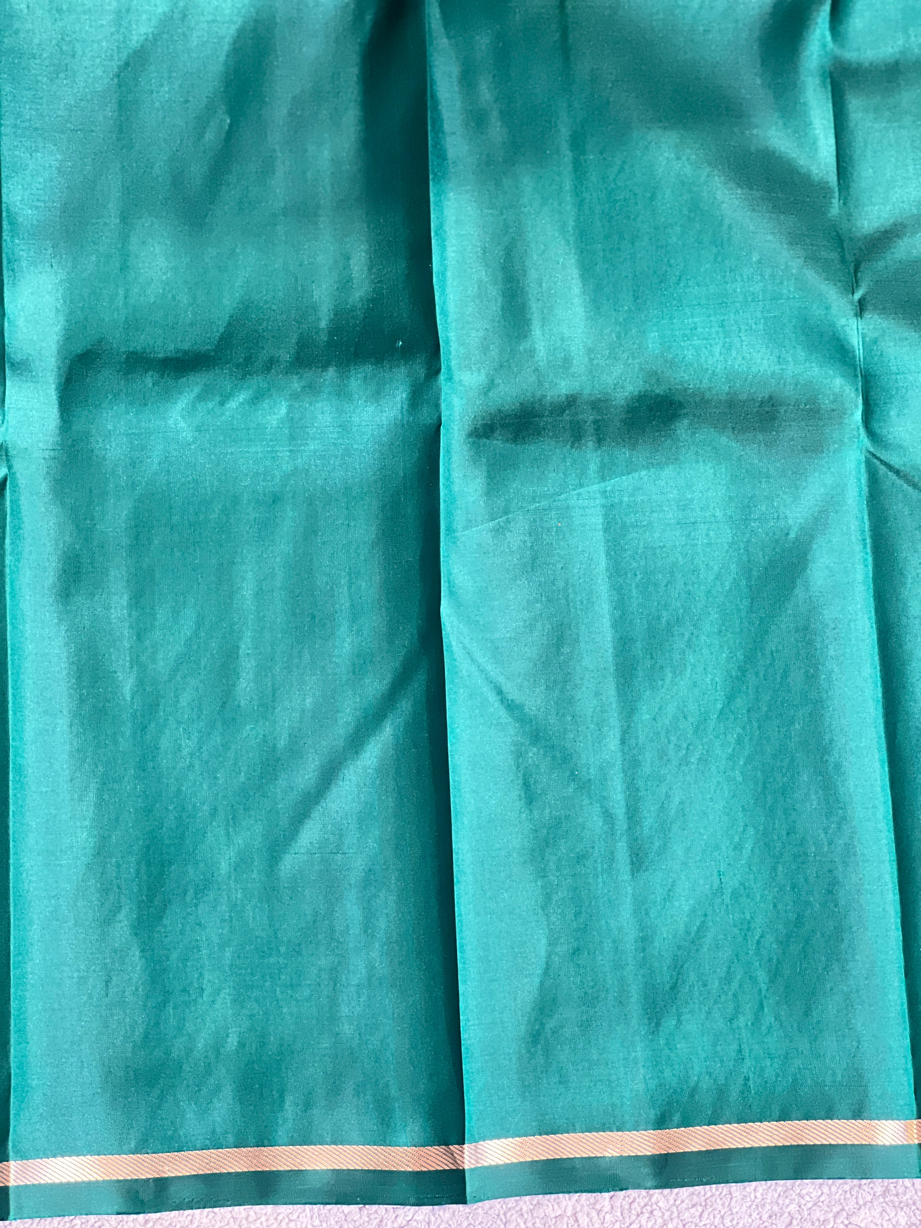 Solid Thin Border Pattern Soft Silk Saree | SMT147