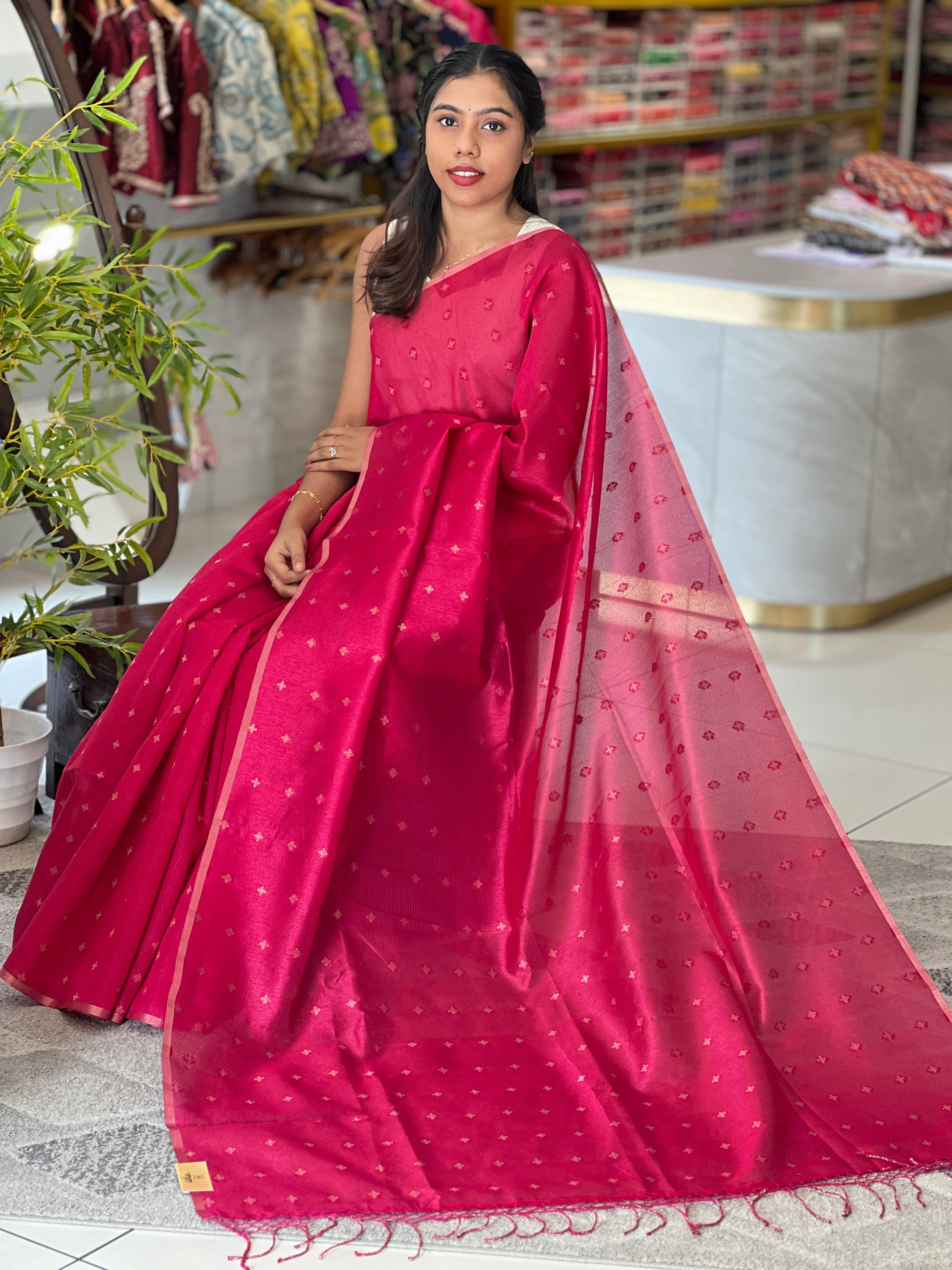 Kota Weaved Poly Cotton Saree | RSF123