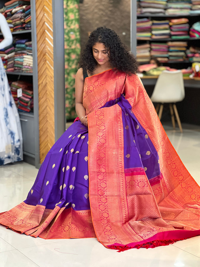 Violet Color Kanchipuram  Saree | AK139