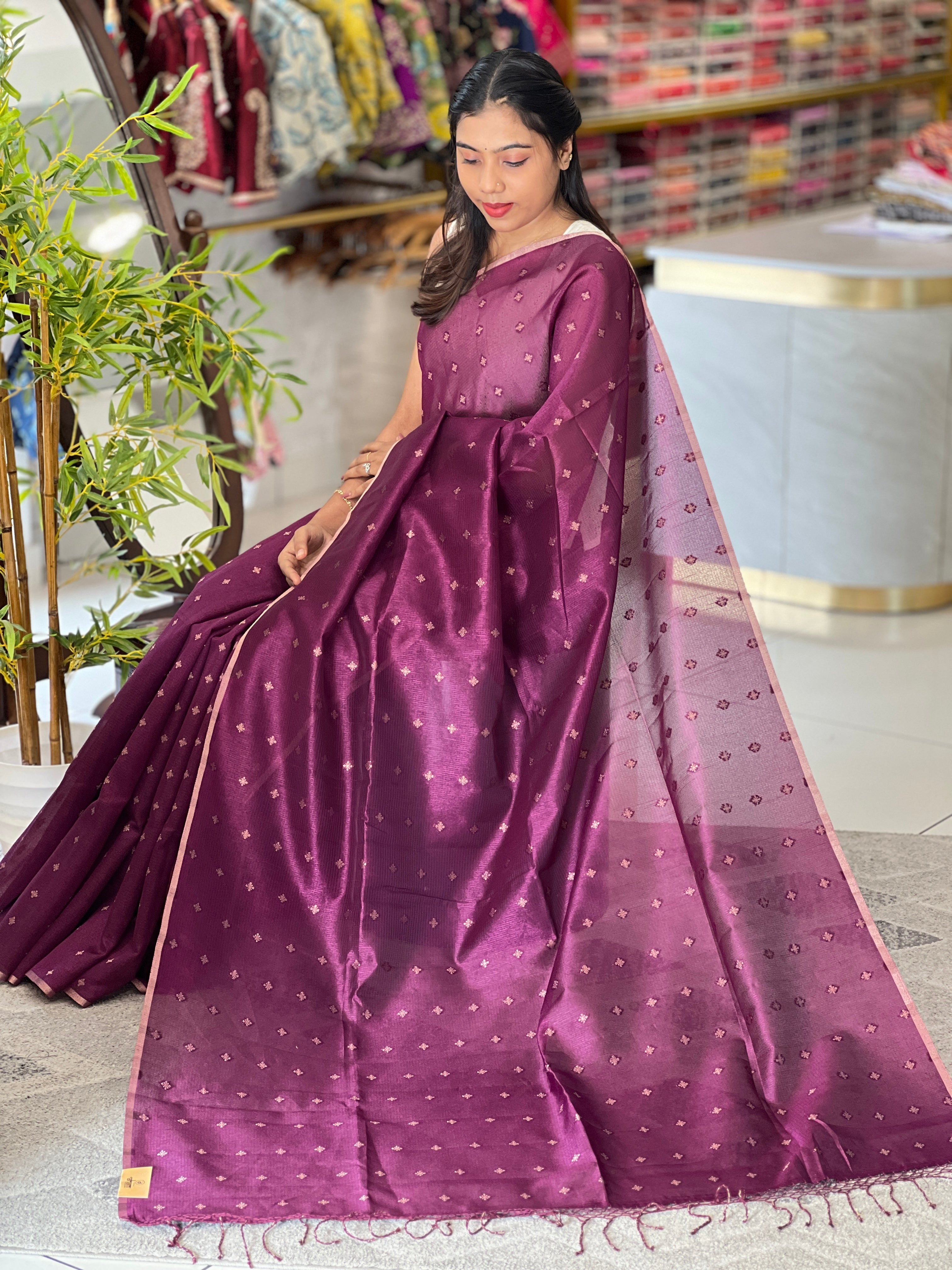 Kota Weaved Poly Cotton Saree | RSF125