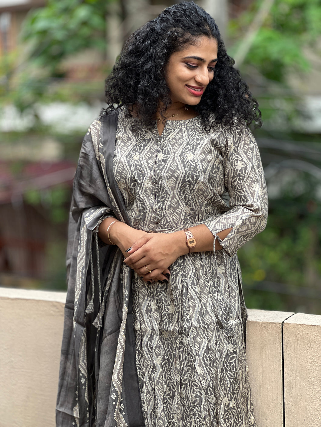 Screen Printed Muslin Finish Kurta Set | FW111