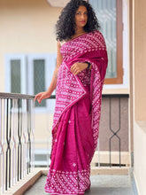 Kutch Work Embroidery Design Pure Tussar Saree | SBS629