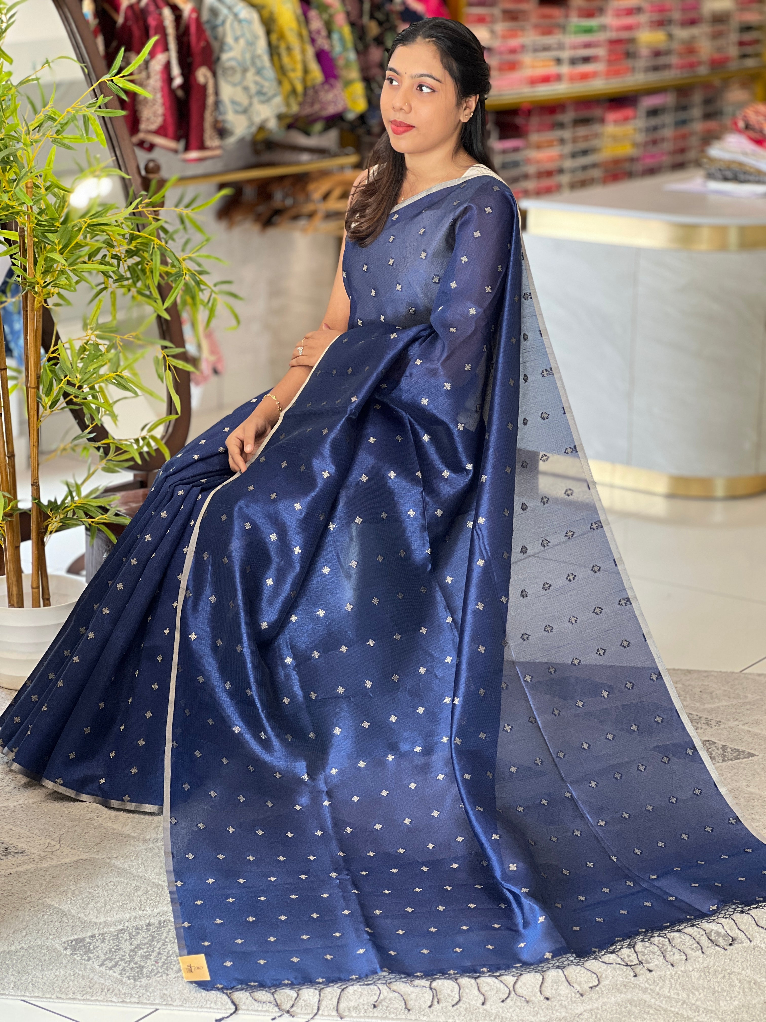 Kota Weaved Poly Cotton Saree | RSF124