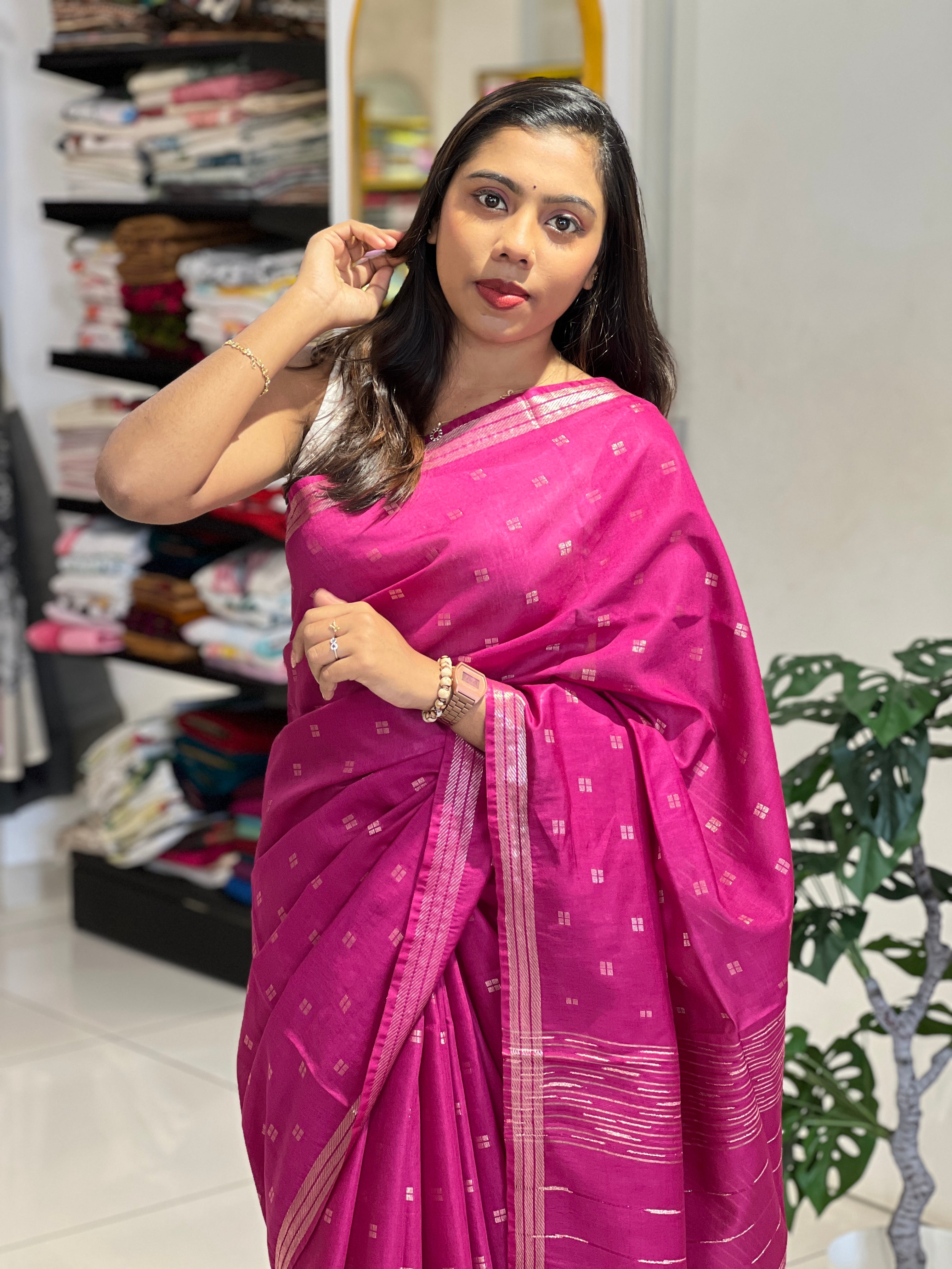 Zari Woven Semi Tussar Saree | NHH599