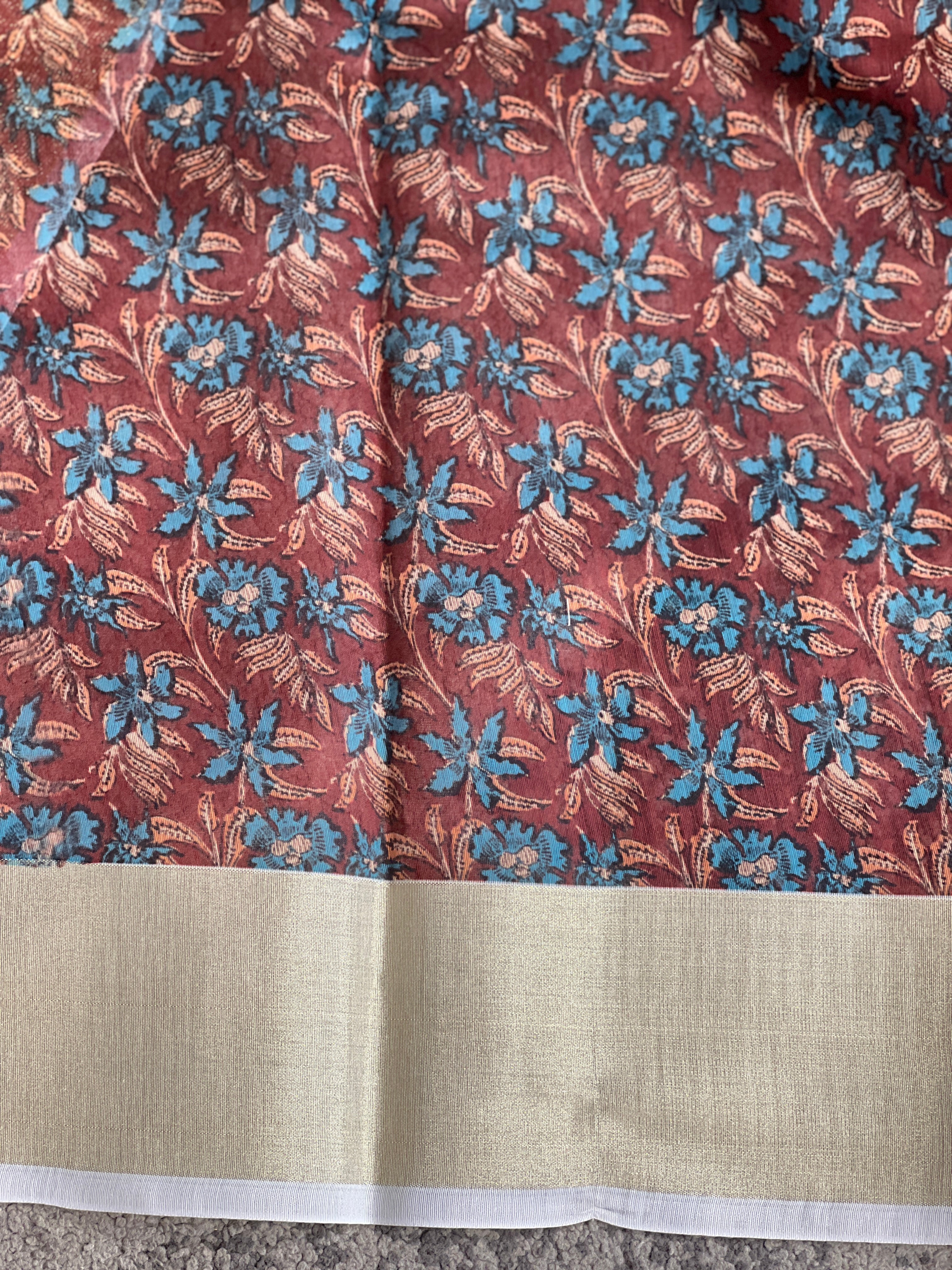 Digital Printed Chanderi Saree | MR492