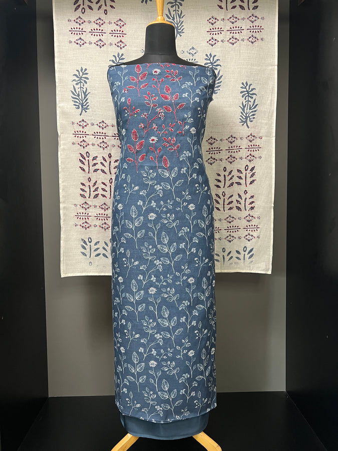 Floral Printed Linen Salwar Set | BLD1056