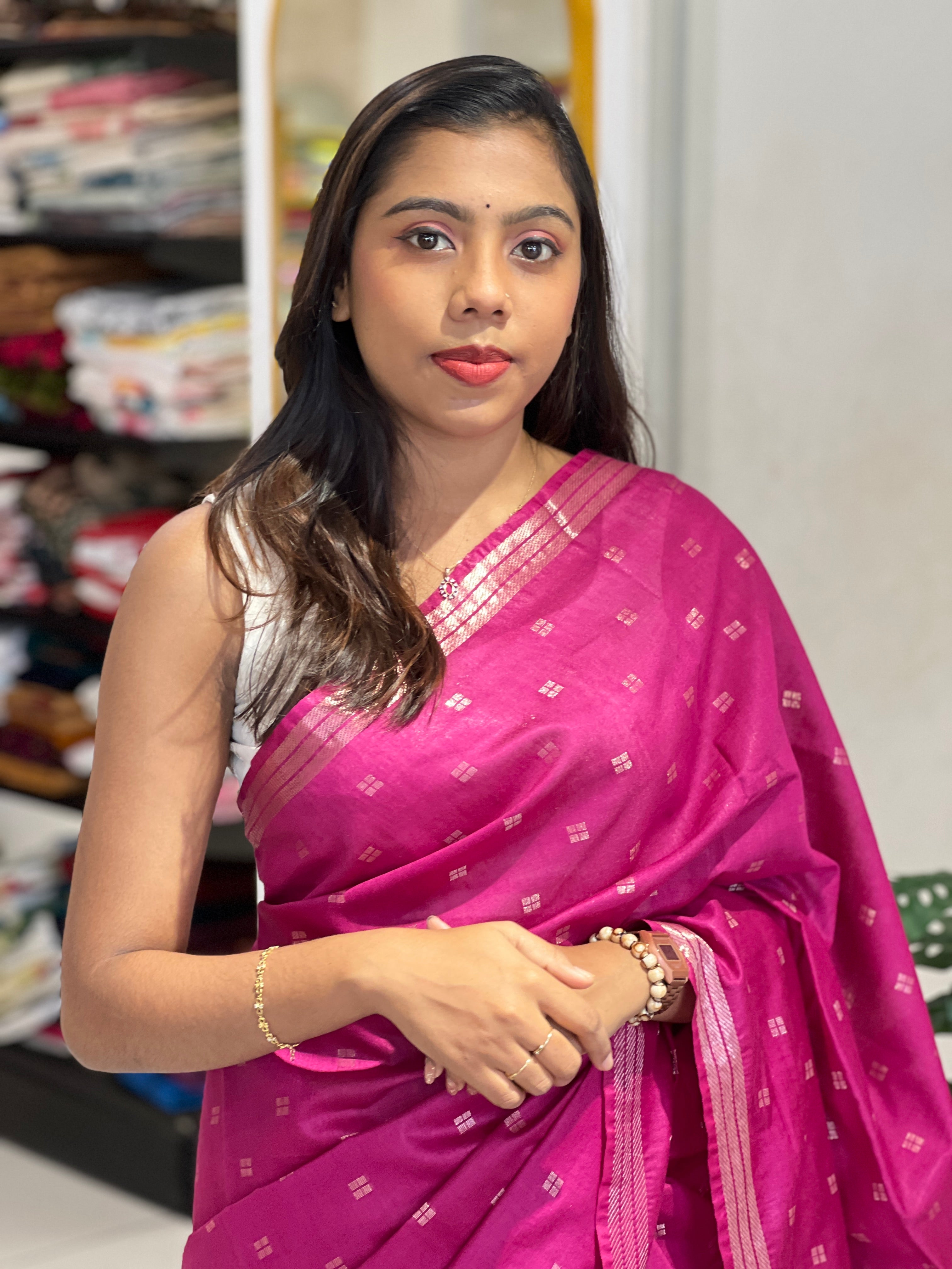 Zari Woven Semi Tussar Saree | NHH599