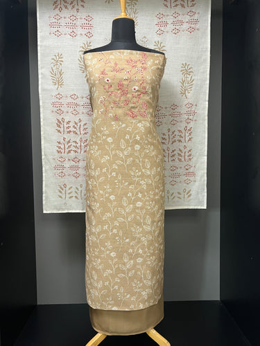 Floral Printed Linen Salwar Set  | BLD1057