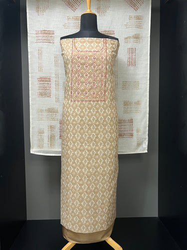 Geometrical Print Linen Salwar Set  | BLD1058