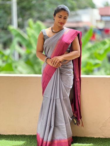 Kantha Weaved Bhagalpuri Linen Saree | US200