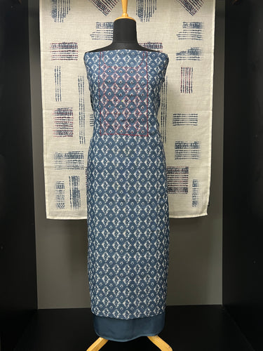 Geometrical Print Linen Salwar Set | BLD1059