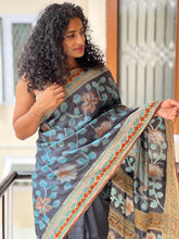 Floral Design & Kutch Work  Pure Tussar Saree | SBS619