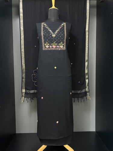 Hand Embroidered Cotton Salwar Set  | PHU202