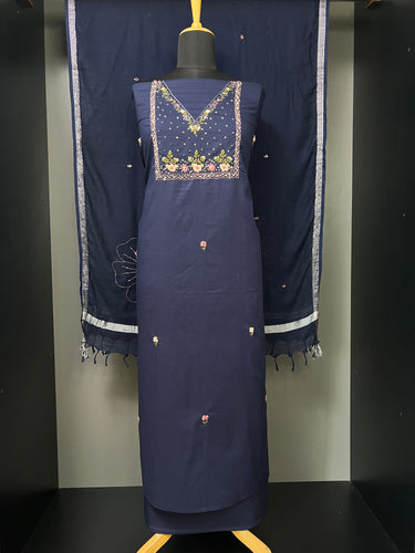 Hand Embroidered Cotton Salwar Set  | PHU204