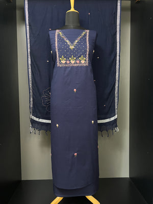 Hand Embroidered Cotton Salwar Set  | PHU204