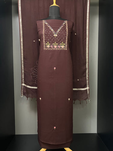 Hand Embroidered  Cotton Salwar Set | PHU205