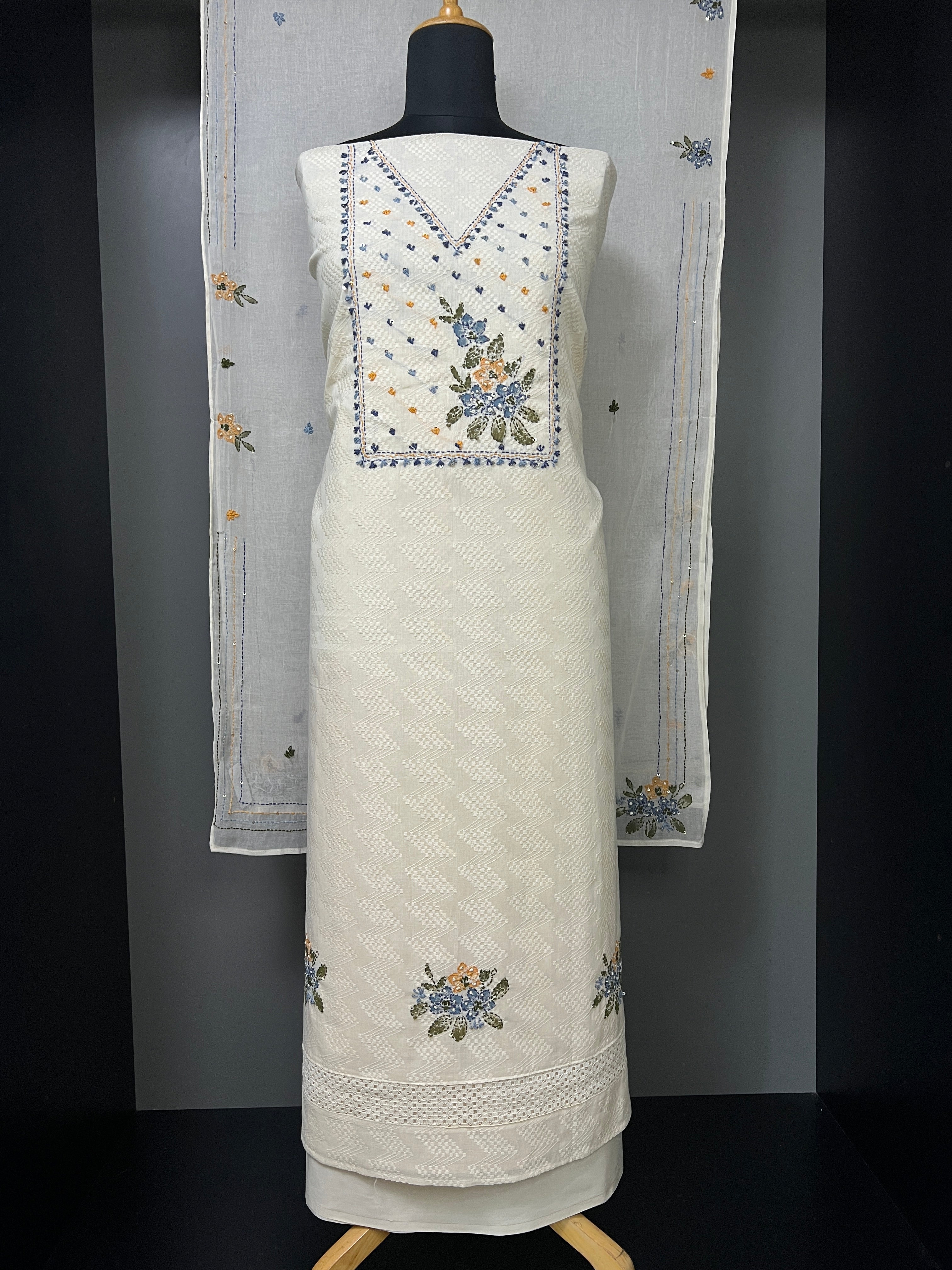 Hand Embroidery Cotton Salwar Set |  PHU200